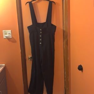 SHEIN BLACK Suspenders Romper Size XL